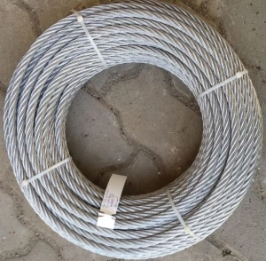 Cablu otel zincat Ø12mm FC structura 6x19, 8557Kgf