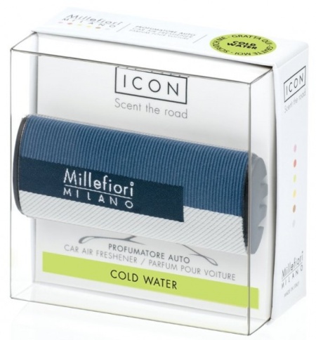 ODORIZANT AUTO Millefiori Milano COLD WATER (aroma fresh, masculina) colectia Geometric