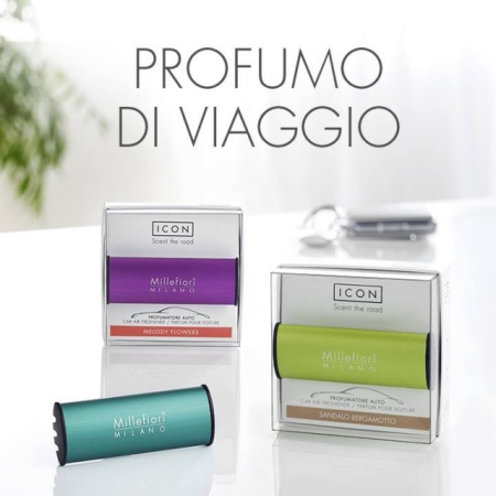 ODORIZANT AUTO Millefiori Milano din gama ICON + REZERVA de parfum