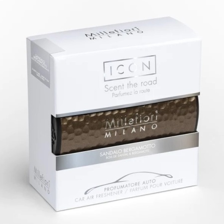 ODORIZANT AUTO Millefiori Milano SANDALO BERGAMOTTO (AROMA DE SANTAL)- COLECTIA METAL SHADES