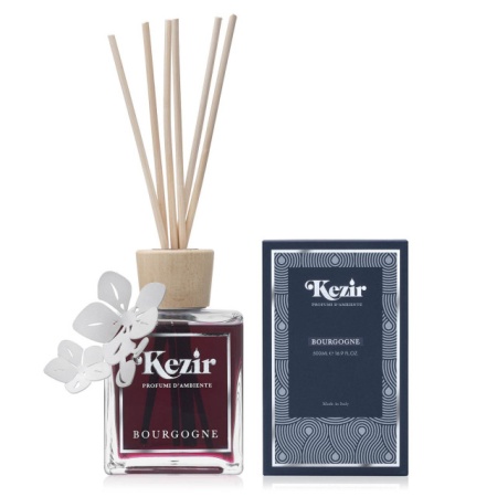 Kezir - Difuzor de parfum din esente si uleiuri naturale cu betisoare din ratan 500 ml - aroma BOURGOGNE