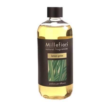 Rezerva de parfum pentru odorizant de camera cu betisoare Millefiori Milano aroma Lemon grass