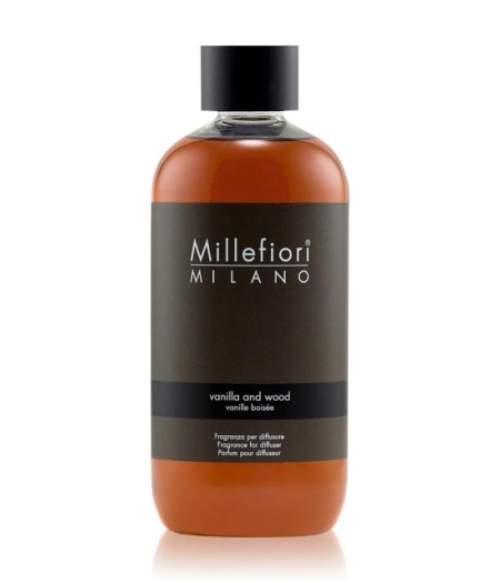 Vanilla and Wood rezerva de parfum pentru odorizant de camera cu betisoare Millefiori Milano 500ml