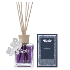 Kezir - Difuzor de parfum din esente si uleiuri naturale cu betisoare din ratan 500 ml - aroma CASHMERE