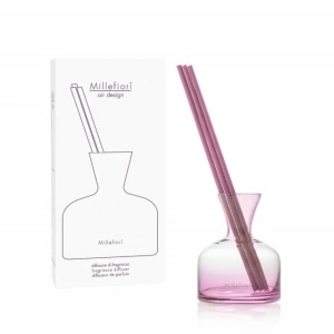 PACHET PROMO - RECIPIENT PARFUM DE CAMERA CU BETISOARE DIN BAMBUS de culoare Roz+ REZERVA DE PARFUM 250 ML