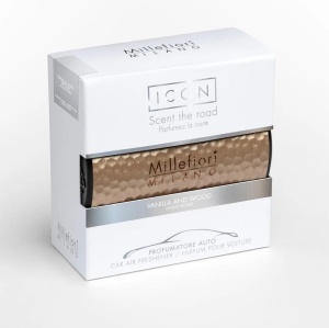 ODORIZANT AUTO Millefiori Milano VANILLA AND WOOD colectia metal shades