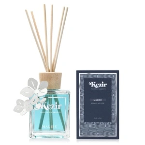 Kezir - Difuzor de parfum din esente si uleiuri naturale cu betisoare din ratan 500 ml - aroma MALIBU