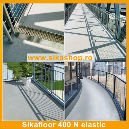 Vopsea hidroizolatii beton terase scari Sikafloor 400 N Elastic ambalaj 18 kg