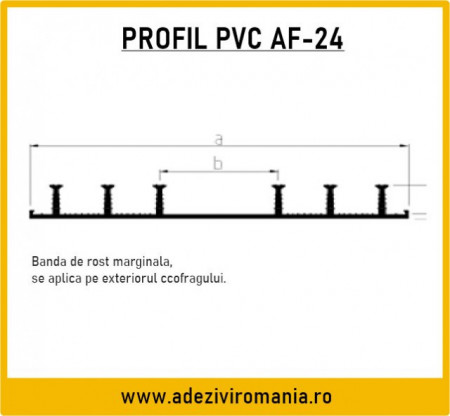 Profil de etansare PVC Sika Waterbar AF 24 la 15m