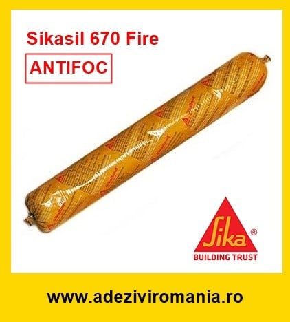 Silicon antifoc Sikasil 670 Fire flexibil GRI 600 ml