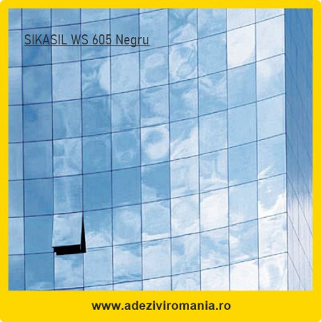 Silicon negru pt sticla metal Sikasil WS 605 Hyflex ambalaj 600 ml