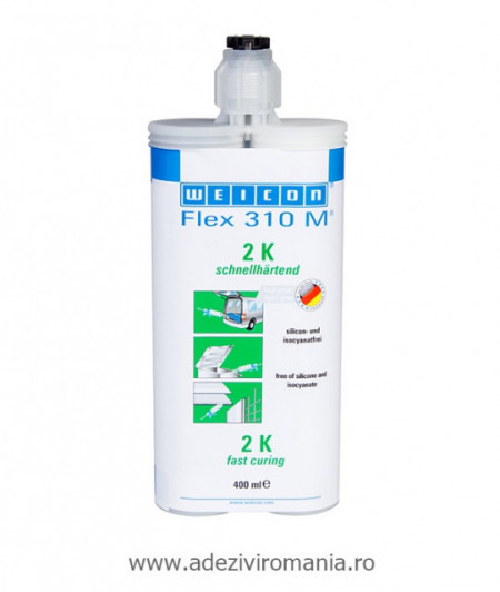Adeziv structural rapid Weicon Flex 310 M 2K metal fibra compozit la 400 ml