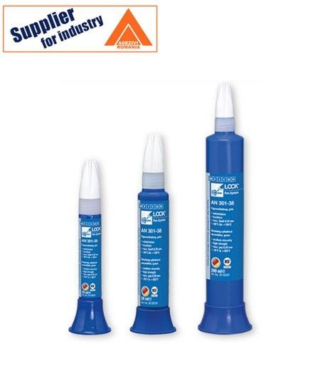 Etansant rezistent Weiconlock AN 301-38 pentru blocarea asamblarilor cilindrice la rulmenti, arbori, bucse, verde 20ml