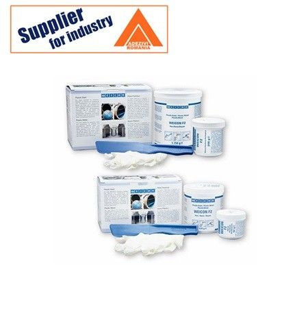 Adeziv bicomponent Weicon F2 vascos cu pulbere de aluminiu 0.5kg