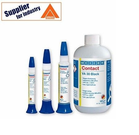 Adeziv pentru aplicatii in conditii climatice schimbatoare Weicon Contact VA 30 Black, rezistent la temperaturi inalte, la impact si exfoliere, 30g