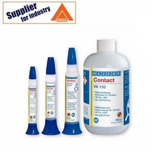 Adeziv lichid, transparent Weicon Contact VA 110, certificat NSF pentru utilizare in industria farmaceutica, cosmetica, alimentara, 12g