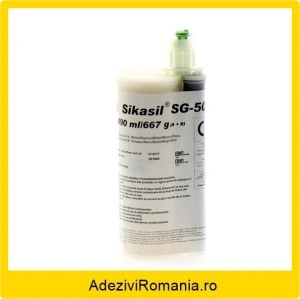 Adeziv structural pentru sticla Sikasil SG-500 negru A+B la 490 ml