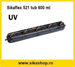 Adeziv caroserii UV rezistent Sikaflex 521 negru la 600 ml - Img 1