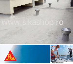 Hidroizolatie acoperis membrana PVC SikaPlan WalkWay dimensiune 1X10 m