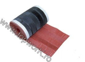Banda de ventilatie de aluminiu perforata maro