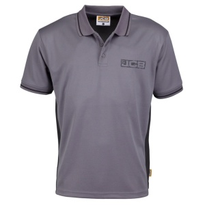 Tricou polo antibacterian gri JCB