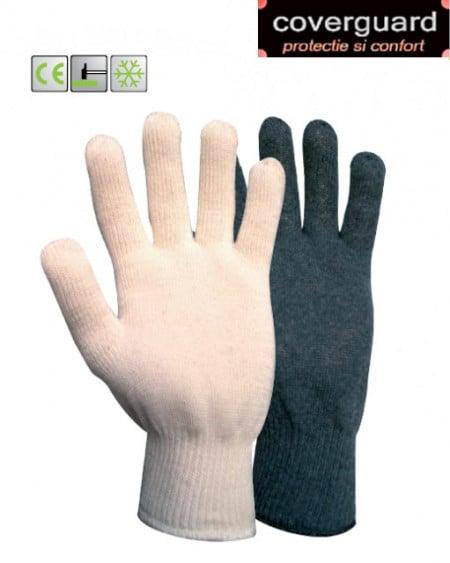 Mănuși de bumbac tricotate cu două straturi împotriva frigului