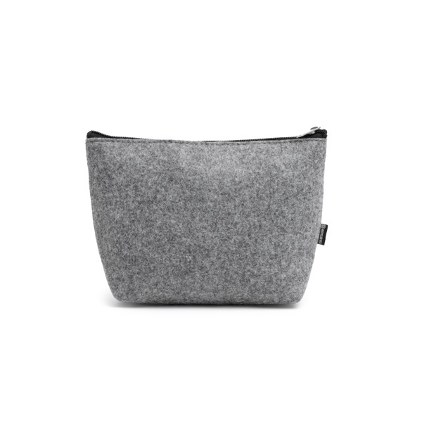 Geanta de toaletă din pâslă reciclată cu un design solid