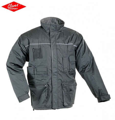 LIBRA 2 în 1 jacheta gri de iarnă cu mâneci detaşabile