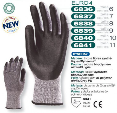 Manusi protectie antitaiere Dyneema 6840