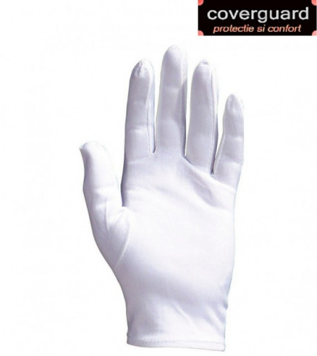 Manusi de lustruit din nylon 100%, alb imaculat, rezistent, subțire