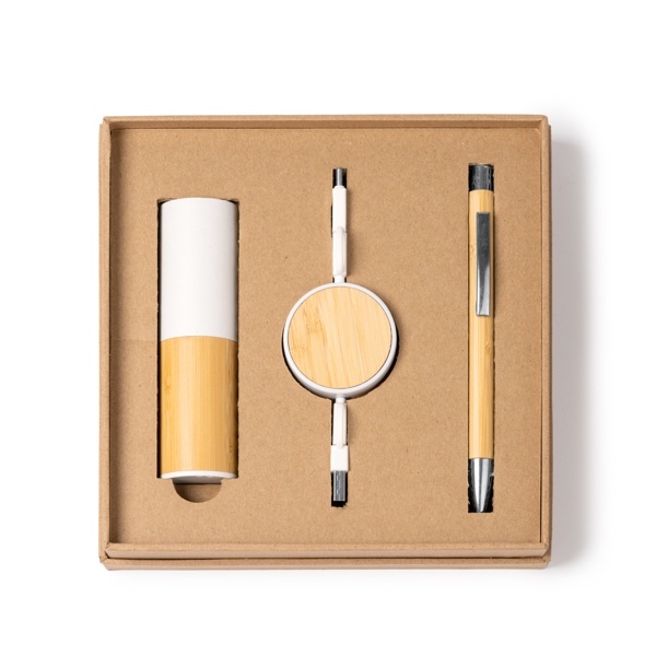Set cadou care include o baterie externă de 5