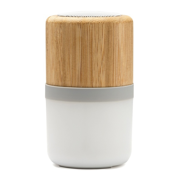 Boxa wireless din bambus și lumină LED multicoloră