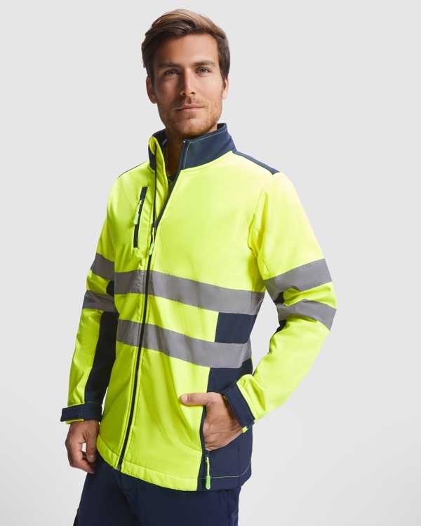Softshell reflectorizant în două culori, rezistent la apă