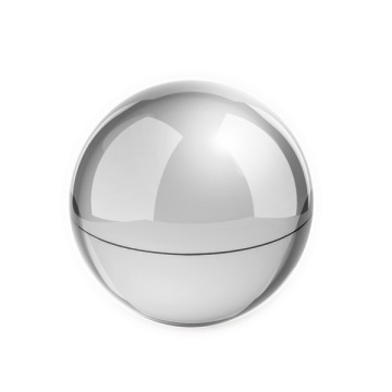 Balsam de buze în cutie rotundă cu design sferic și finisaj cromat - Img 1