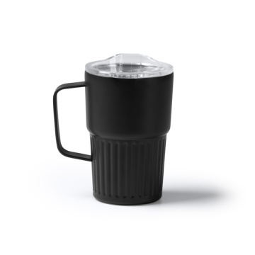 Cană termică din oțel inoxidabil 304 reciclat, cu design cu pereți dubli teșiți - Img 1