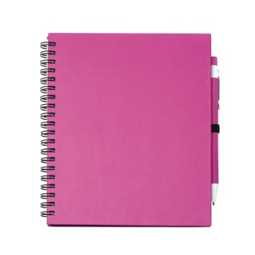 Notebook cu inel spiralat cu foi goale și suport pentru stilou - Img 6