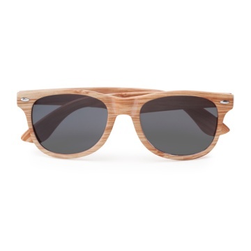 Ochelari de soare clasici, protecție UV 400, ramă efect lemn - Img 4