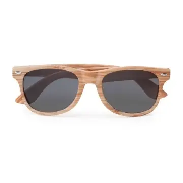 Ochelari de soare clasici, protecție UV 400, ramă efect lemn - Img 4
