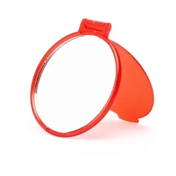 Oglindă pliabilă de buzunar, practică, în culoare solidă translucidă - Img 4