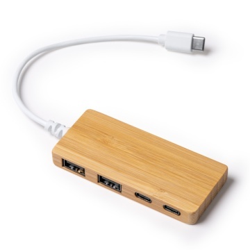 Port hub USB din bambus - Img 2