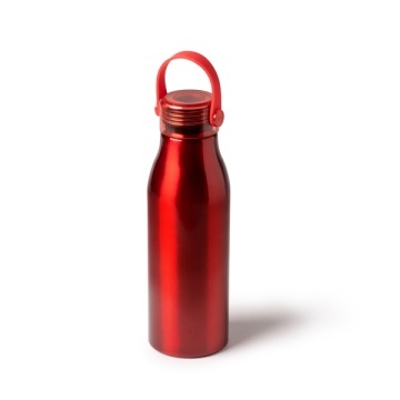 Sticlă din aluminiu reciclat cu capac transparent și mâner din silicon asortat - Img 6