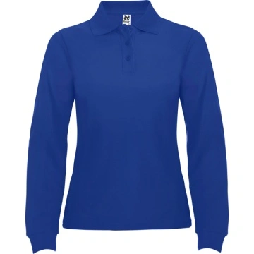 Tricou polo cu mânecă lungă, guler și manșete canelate 1x1 cu elastan și fantă cu 3 nasturi - Img 4