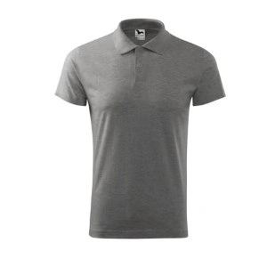 Tricou polo de barbati cu guler 180gr/mp gri inchis