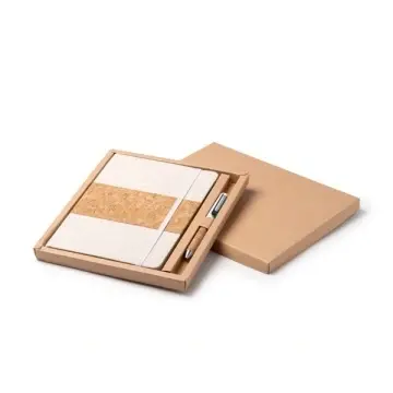 Agendă A5 și set de pixuri prezentate într-o cutie de carton kraft - Img 2
