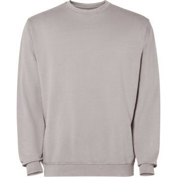 Hanorac unisex cu guler rotund, 100% bumbac Terry (aspect acid wash) - Img 3