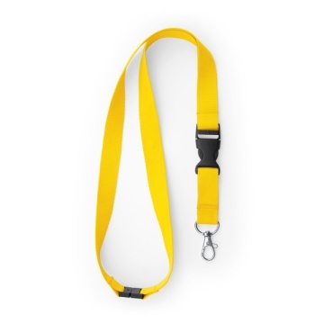 Lanyard din poliester cu carabină, cataramă și închidere de siguranță - Img 2