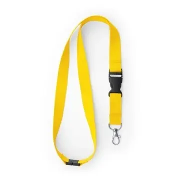 Lanyard din poliester cu carabină, cataramă și închidere de siguranță - Img 2