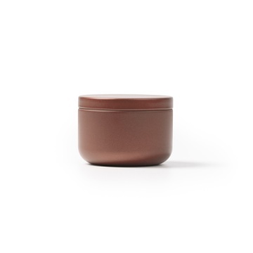 Lumânarea parfumată vine într-un recipient metalic rotund elegant - Img 2