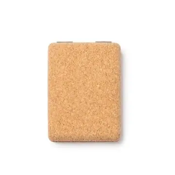 Oglinda pliabilă de buzunar din plută naturală