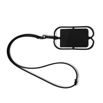 Șnur din silicon cu suport pentru telefoane mobile sau carduri, sistem de reglare și carabină - Img 1